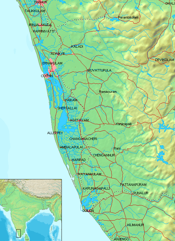 Carte du Kérala